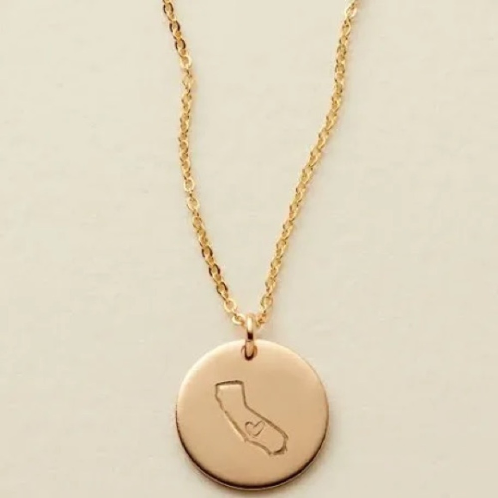 Made by Mary California state love disc necklace charms x3